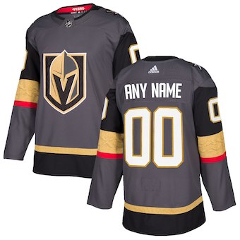 NHL Men adidas Vegas Golden Knights Gray Authentic Customized Jersey->customized nhl jersey->Custom Jersey